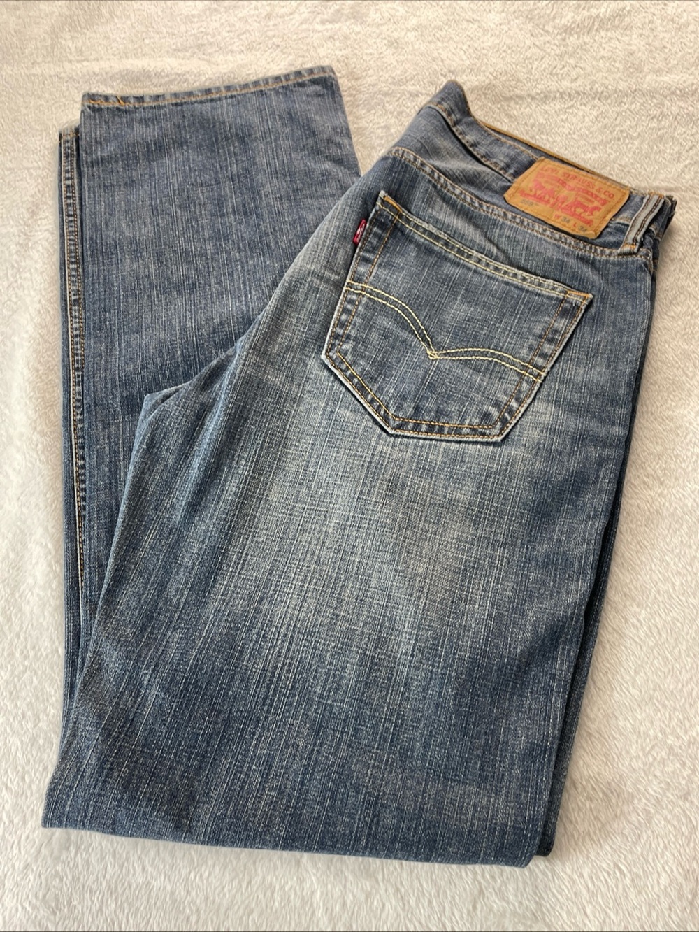 Levi's 559 Relaxed Fit Medium Wash Denim Jeans 34 X 34 Five Pocket